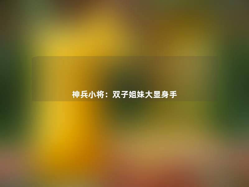 神兵小将：双子姐妹大显身手