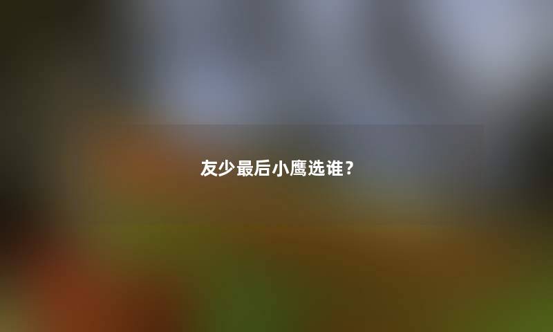 友少后小鹰选谁？