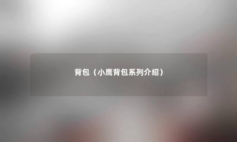 背包（小鹰背包系列介绍）