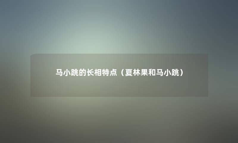 马小跳的长相特点(夏林果和马小跳) 马小跳的长相特点(夏林果和马小跳)