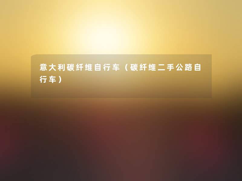 意大利碳纤维自行车(碳纤维二手公路自行车) 意大利碳纤维自行车(碳纤维二手公路自行车)