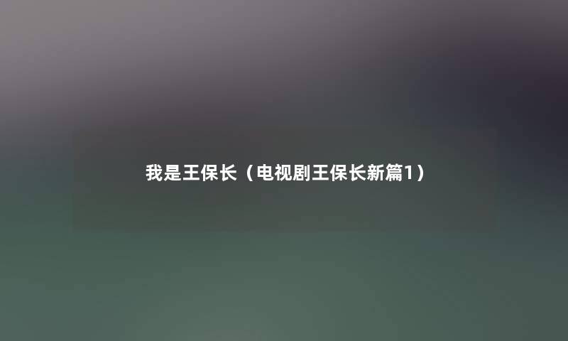 我是王保长(电视剧王保长新篇1) 我是王保长(电视剧王保长新篇1)