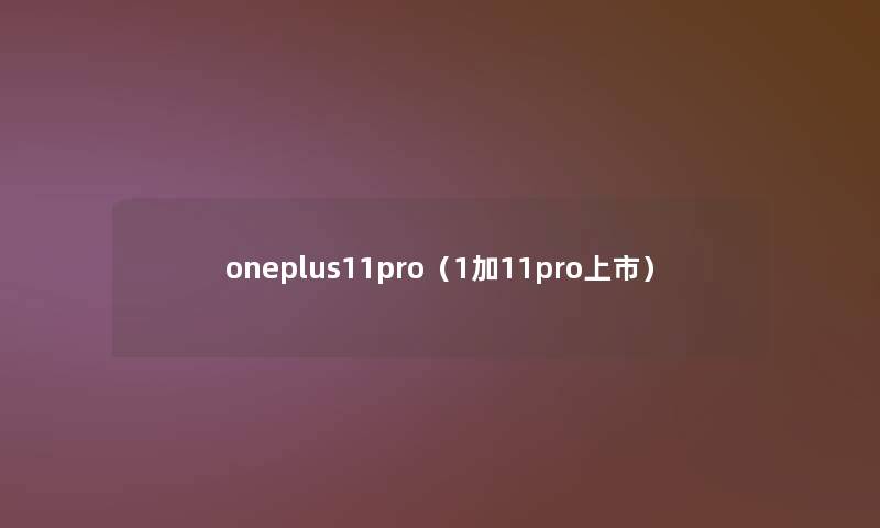 oneplus11pro(1加11pro上市) oneplus11pro(1加11pro上市)