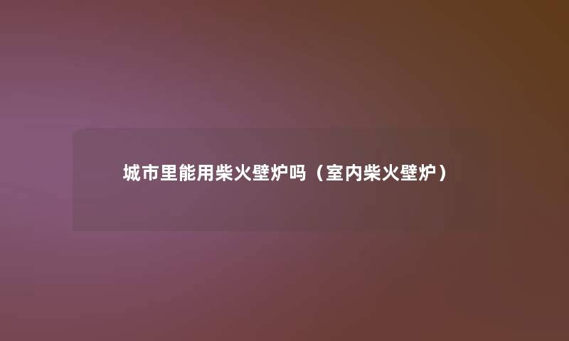 城市里能用柴火壁炉吗（室内柴火壁炉）
