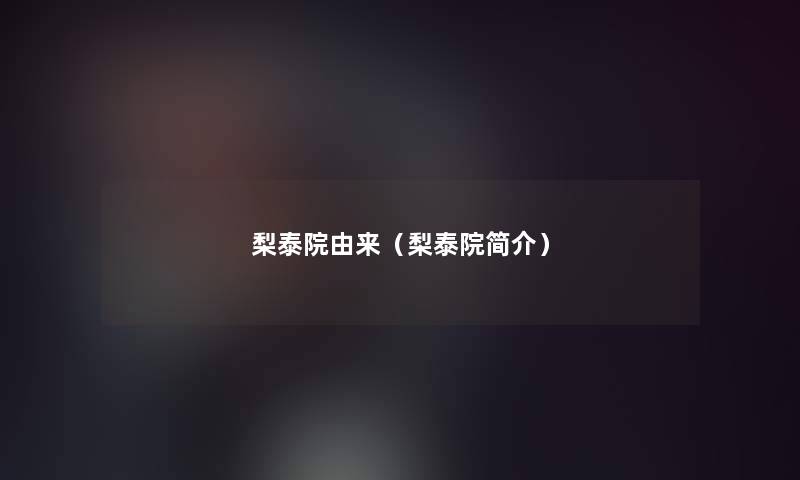 梨泰院由来(梨泰院简介) 梨泰院由来(梨泰院简介)